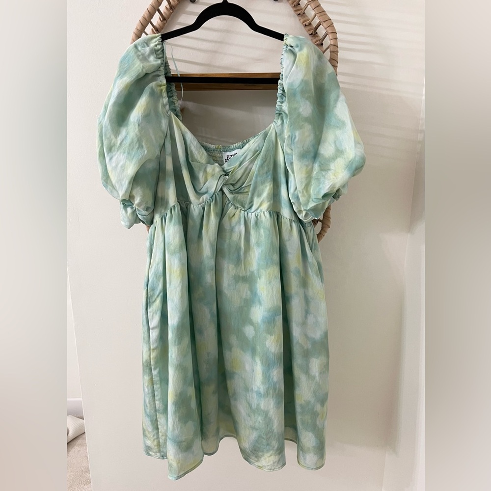 Future Collective Tie Dye Puff Sleeve Dress